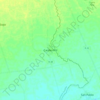 Cardenilloの地形図、標高、地勢