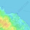 Les Sapinsの地形図、標高、地勢