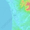 秋田市の地形図、標高、地勢
