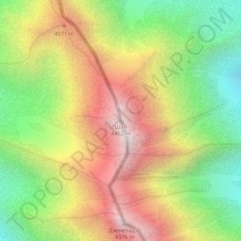 Shanの地形図、標高、地勢