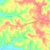 Solsberryの地形図、標高、地勢