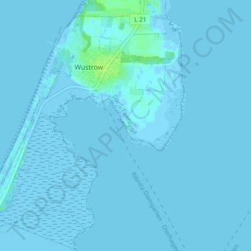 Barnstorfの地形図、標高、地勢