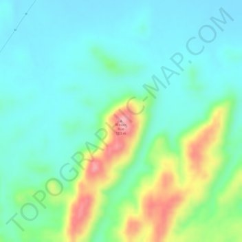 Mount Roeの地形図、標高、地勢