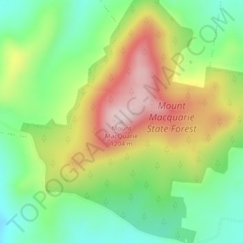 Mount MacQuarieの地形図、標高、地勢