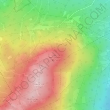 Wintersteinの地形図、標高、地勢