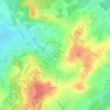 Les Grandes Plantesの地形図、標高、地勢