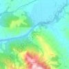 Sasso d’Ombroneの地形図、標高、地勢