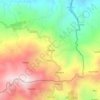 Hatoletaの地形図、標高、地勢