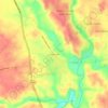 Gaithervilleの地形図、標高、地勢
