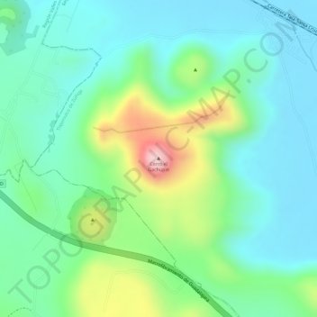 Cerro el Gachupinの地形図、標高、地勢