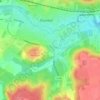 Route des Grangesの地形図、標高、地勢