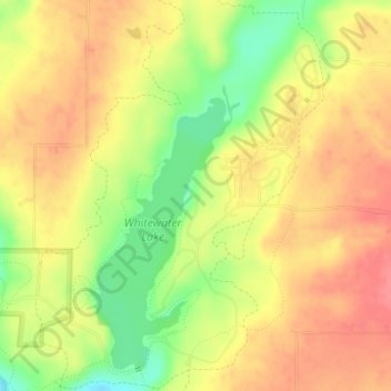 Whitewater Memorial State Parkの地形図、標高、地勢