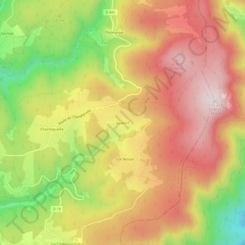 Joubertの地形図、標高、地勢