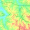 Briartownの地形図、標高、地勢