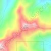 Rainbow Mountainの地形図、標高、地勢