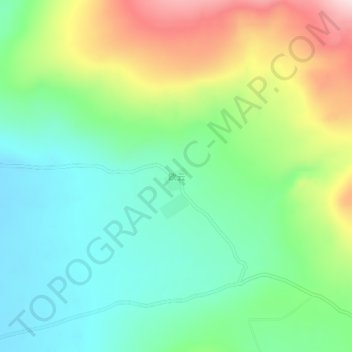 欧云の地形図、標高、地勢