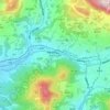 希望ヶ丘団地の地形図、標高、地勢