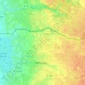 L'Hôtel au Boscqの地形図、標高、地勢