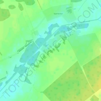 Goritsyの地形図、標高、地勢