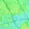 朱房村の地形図、標高、地勢
