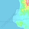 Palmar de Ocoaの地形図、標高、地勢