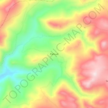 Paihualの地形図、標高、地勢