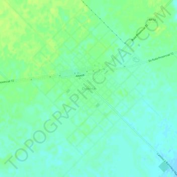 Orienteの地形図、標高、地勢