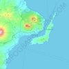 Bitungの地形図、標高、地勢
