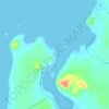 Stanhopeの地形図、標高、地勢