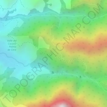 El Sodoの地形図、標高、地勢