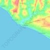 Colachelの地形図、標高、地勢