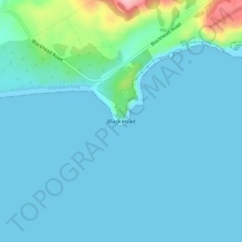 Black Headの地形図、標高、地勢