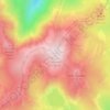 Mount Twynamの地形図、標高、地勢