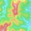 桂木展望台の地形図、標高、地勢
