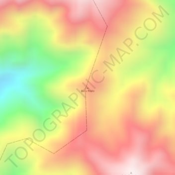 Bulu Rodoの地形図、標高、地勢