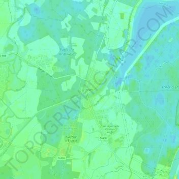 Krafftの地形図、標高、地勢