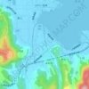 花見の地形図、標高、地勢