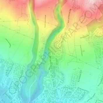 Roche Maigreの地形図、標高、地勢