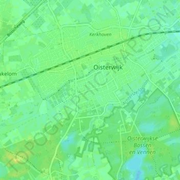 Hondsbergの地形図、標高、地勢