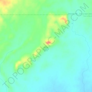 Mount Madelineの地形図、標高、地勢