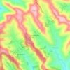 Linha Urutauの地形図、標高、地勢