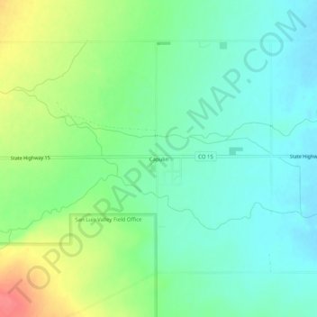 Capulinの地形図、標高、地勢