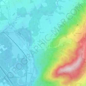 Gasteinの地形図、標高、地勢