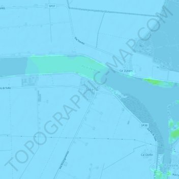 Tolleの地形図、標高、地勢