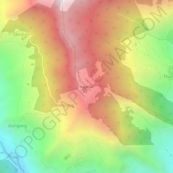 Nagthaliの地形図、標高、地勢