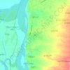 バガンの地形図、標高、地勢