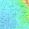 名古屋市の地形図、標高、地勢