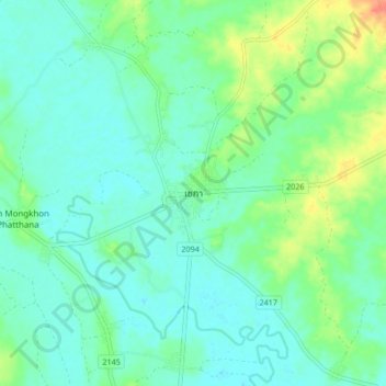 Sekaの地形図、標高、地勢