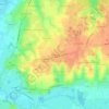 Montaplanの地形図、標高、地勢