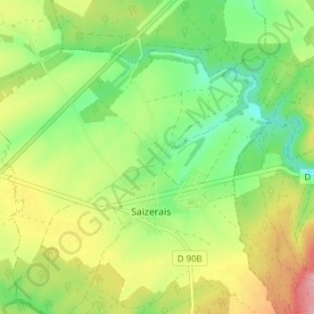 Saint-Georgesの地形図、標高、地勢